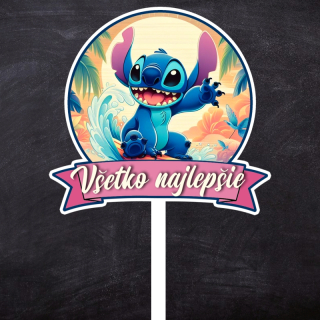 Zápich Lilo a Stitch "Všetko najlepšie" Typ1