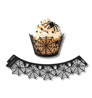Papierové krajky na muffiny Halloween2 10 ks